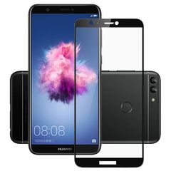 Защитное стекло 9H полный клей Full Glue для Huawei P Smart 2018 (FIG-LX1) (Черная рамка)