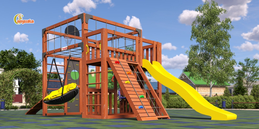 Детская площадка Савушка КУБ-3 (Махагон)