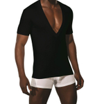 Мужская футболка со стильным глубоким вырезом Doreanse Party (Размер: XL) (Цвет: черный)