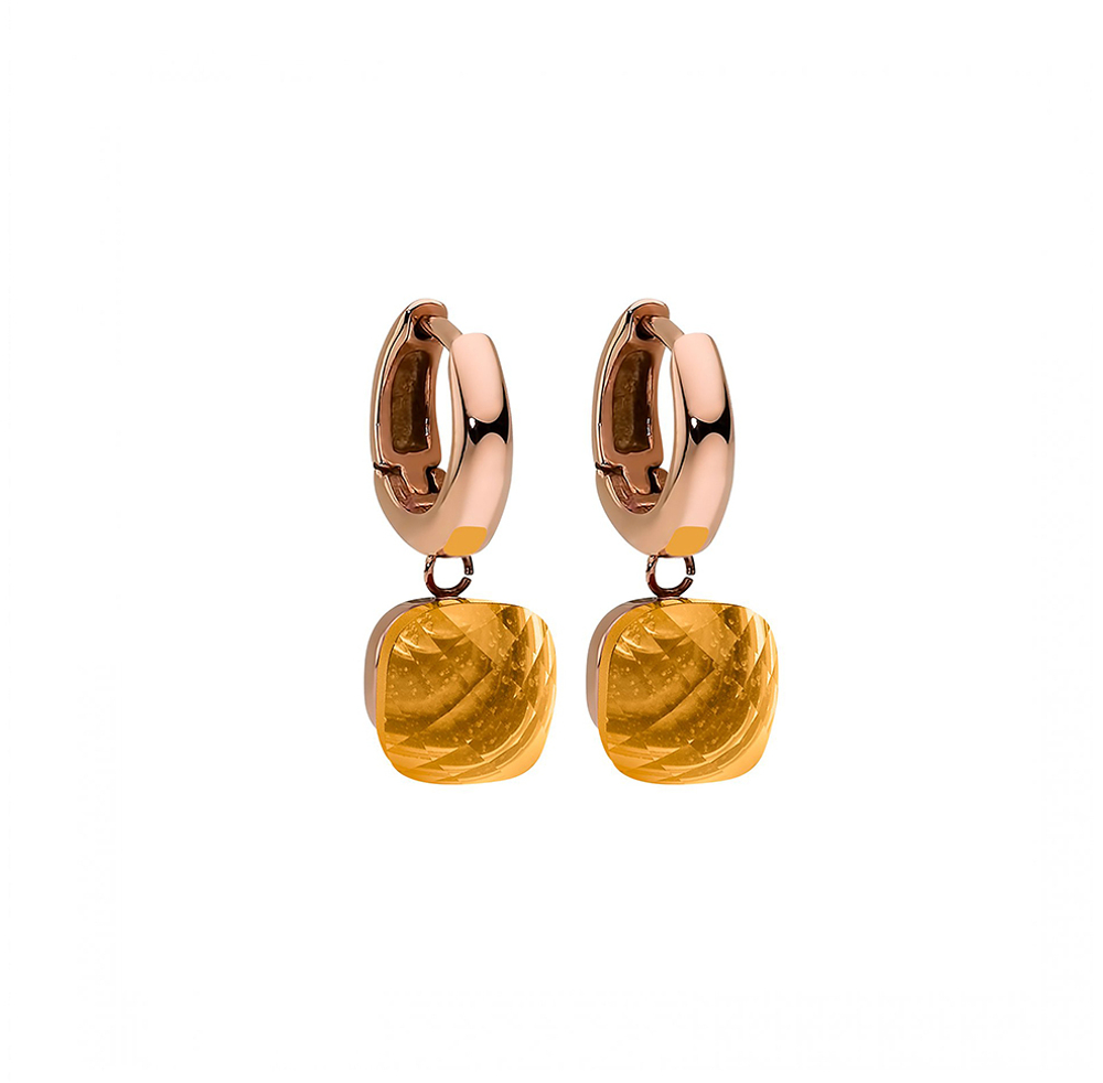 Серьги Qudo Firenze sunflower 300257 BR/RG