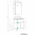 Тумба с раковиной Акватон Форест 75 туманный серый