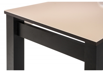 Стол стеклянный Woodville Раймунд бежевый, венге