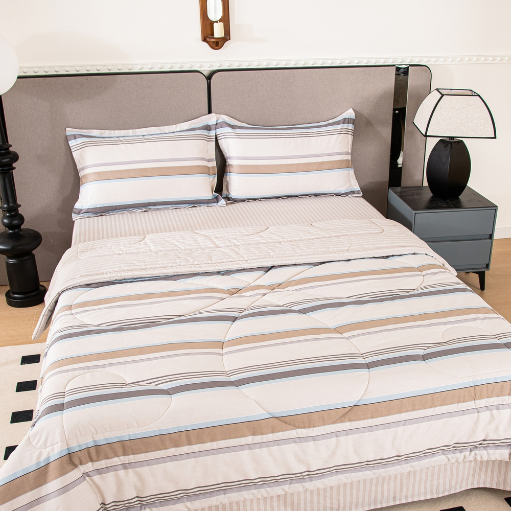 Комплект постельного белья Сатин с Одеялом 100% хлопок 160x80 на резинке OBR175