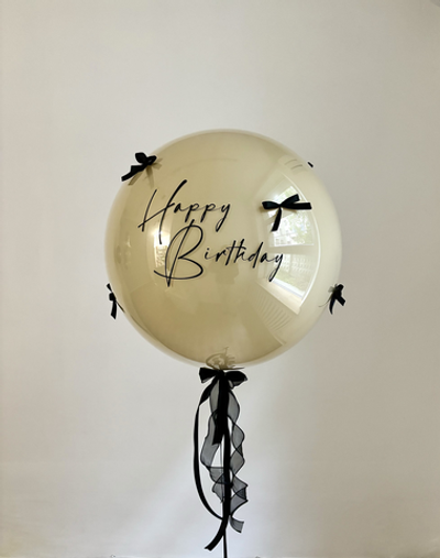 Шар для Девушки 42 бежевый гигант с бантиками