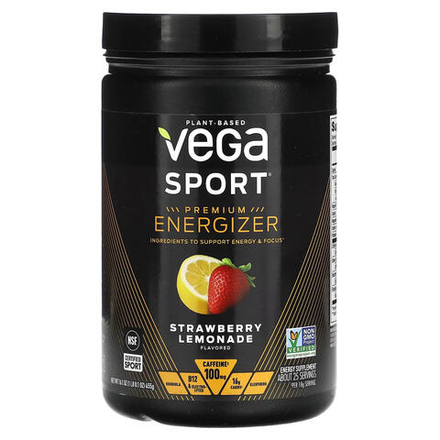 Vega, Plant-Based Sport®, перед тренировкой, клубничный лимонад, 455 г (16,1 унции)