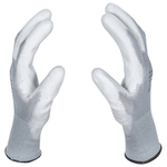 Перчатки нейлоновые SCAFFA "Базис", полиуретановое покрытие (облив), размер 10, XL (очень большой)