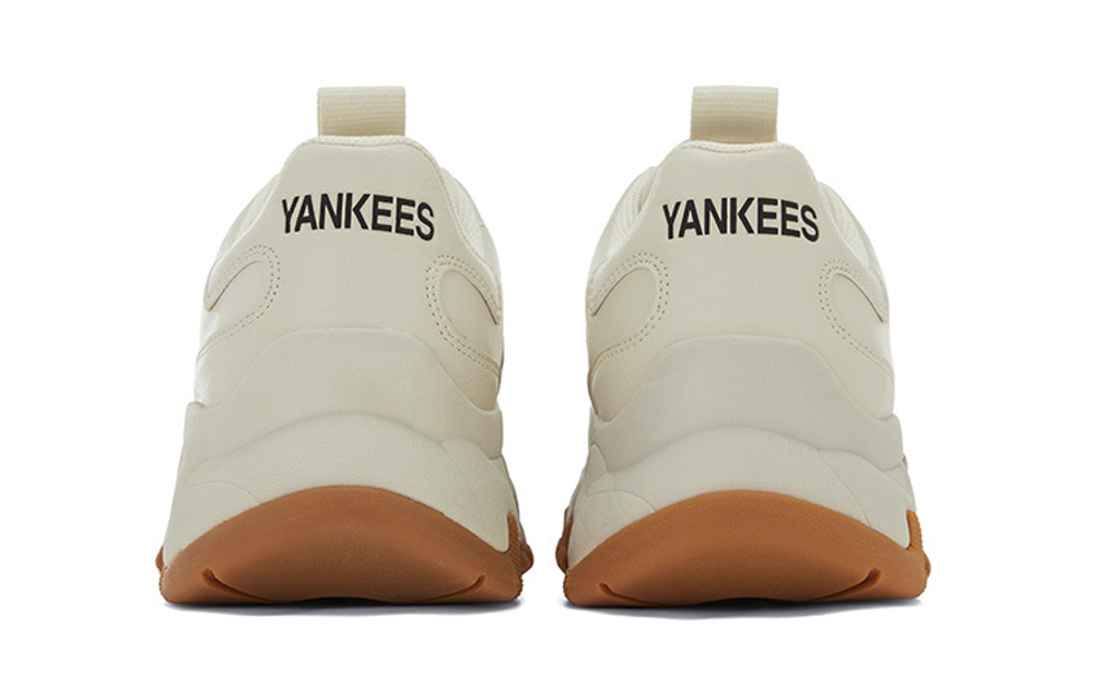 MLB Big Ball Chunky old-school charm thick midsole low-cut daddy shoes for men and women with the same style light beige