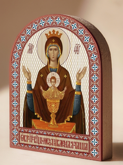 Икона аркой ПБ Неупиваемая чаша на дереве: 95 х 120 (Синопсисъ)