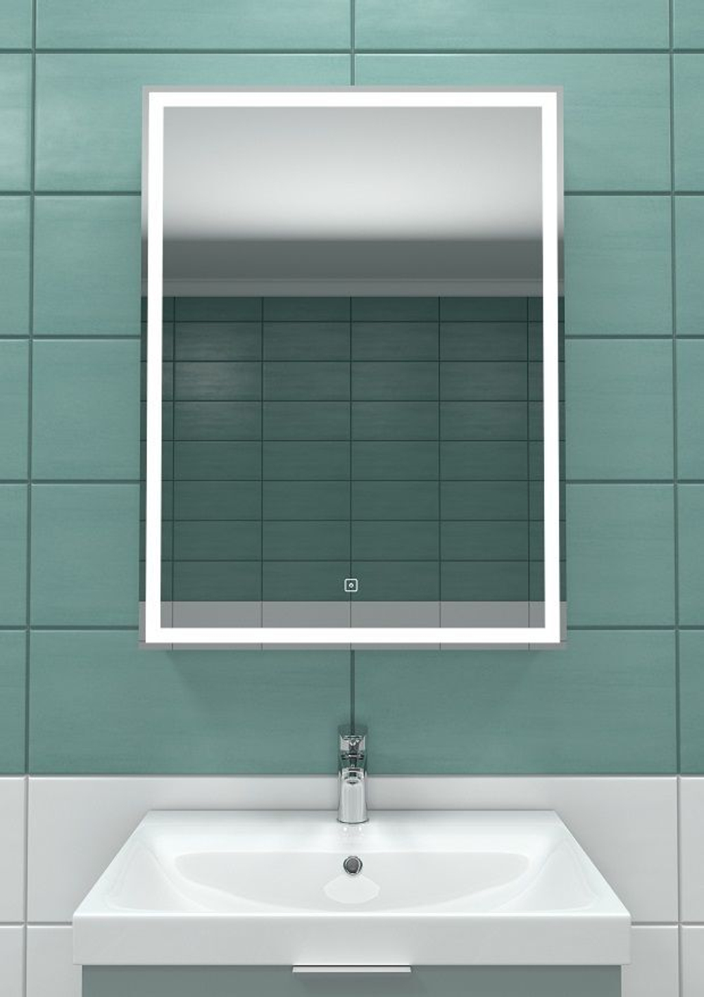 Зеркало-шкаф с подсветкой ART&MAX TECHNO AM-Tec-550-800-1D-R-DS-F