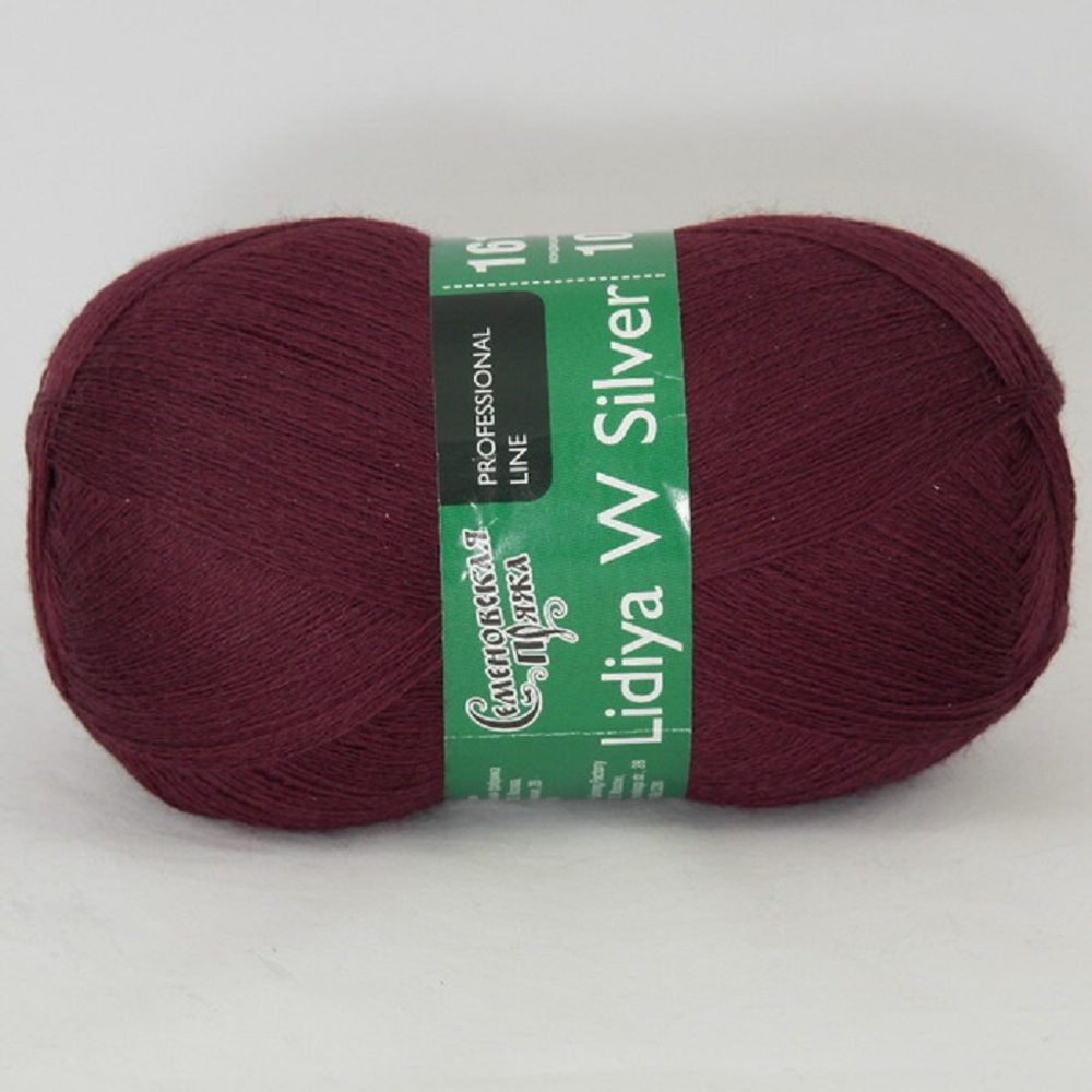 Семеновская Пряжа "Лидия Silver ЧШ" 100% имп. меринос 1613м/100гр