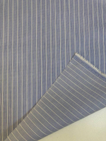 Коттон сорочка принт полоска, голубой/белый NB#74