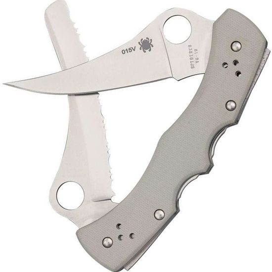 Складной нож Spyderco Dyad C44GPSGY c клинком из стали VG-10, рукоять G10