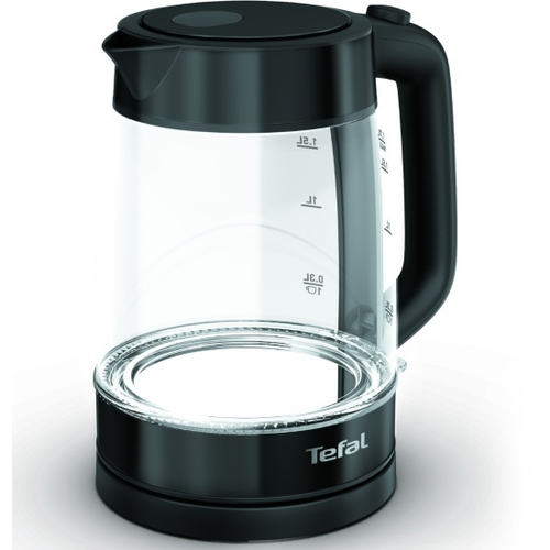 Чайник Tefal Glass KI 840830, 2200 Вт, 1,7л, пластик/стекло, черный