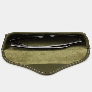 Футляр для очков Vision из кожи теленка, зеленого цвета