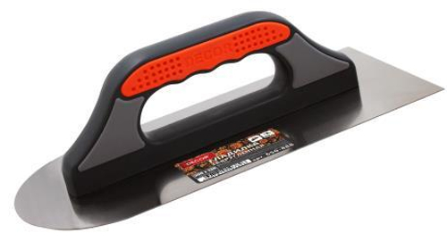 Гладилка  полир.нерж.сталь  0,7мм  300*130мм  Гребёнчатая, закруглённая,  ручка 3К  DEСOR /650-888