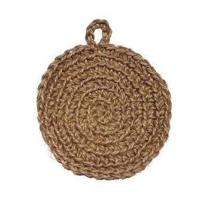 Мочалка джутовая для мытья посуды с петелькой 10 см