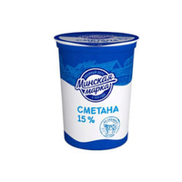 Сметана 15%, 380г "Минская марка", Беларусь