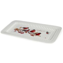 БЛЮДО LEFARD "ЛЕСНАЯ СКАЗКА" 30 СМ ПРЯМОУГ. СНЕГИРИ (КОР=16ШТ.)