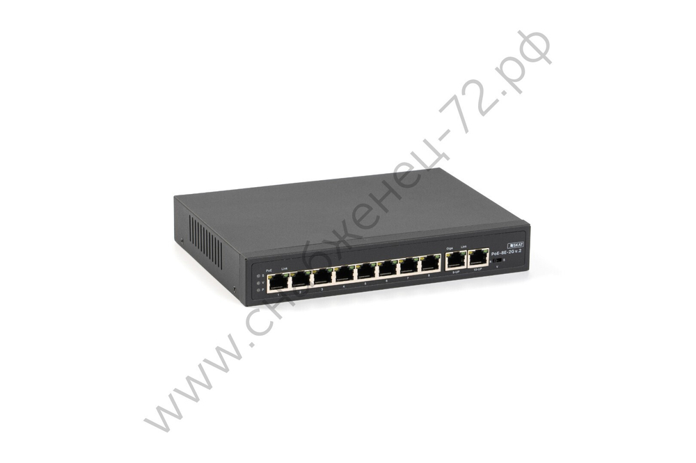SKAT PoE-8E-2G v.2 коммутатор PoE Plus, мощность 120Вт, порты: 8-Ethernet, 2-Uplink
