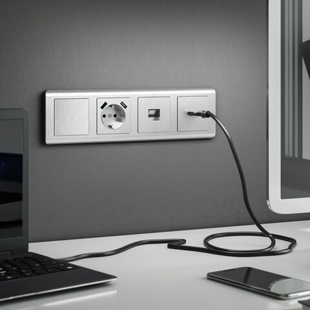 Заглушка (серебряный рифленый)