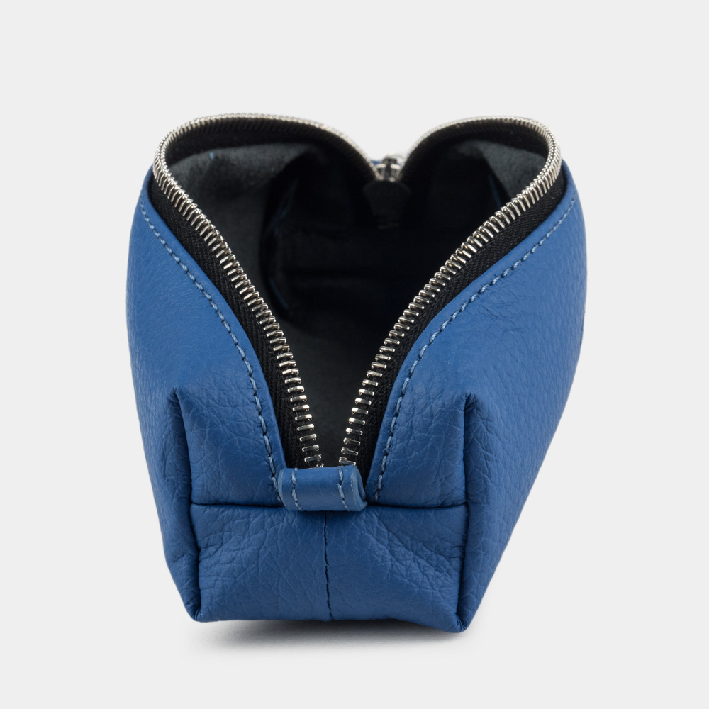 Ключница Coffre из кожи теленка, цвета синий королевский