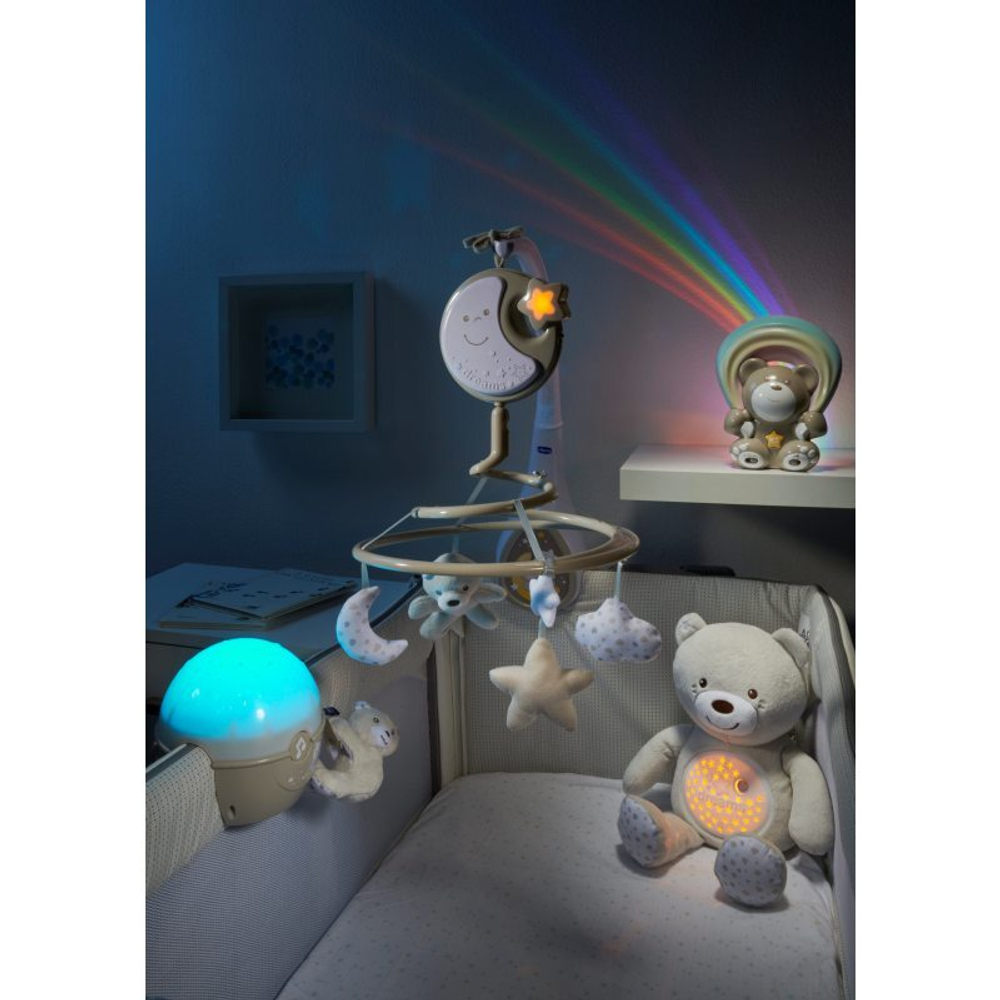 First Dreams - плюшевый мишка с проектором Rainbow Neutral 104740