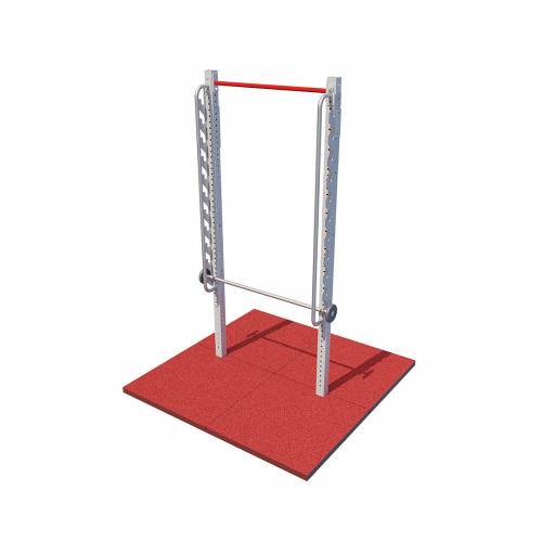 Турник-перекладина с регулируемой высотой от 90 см до 260 см для выполнения испытаний «Подтягивание из виса на высокой перекладине» и «Подтягивание из виса лежа на низкой перекладине» с упором для ног для тестирования инвалидов и лиц с ограниченными в s71