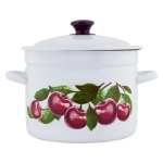 Кастрюля эмал цил 6,0л с рис