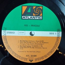 Винтажная виниловая пластинка LP Yes Fragile (Germany 1973) Roundabout ATL 50 009