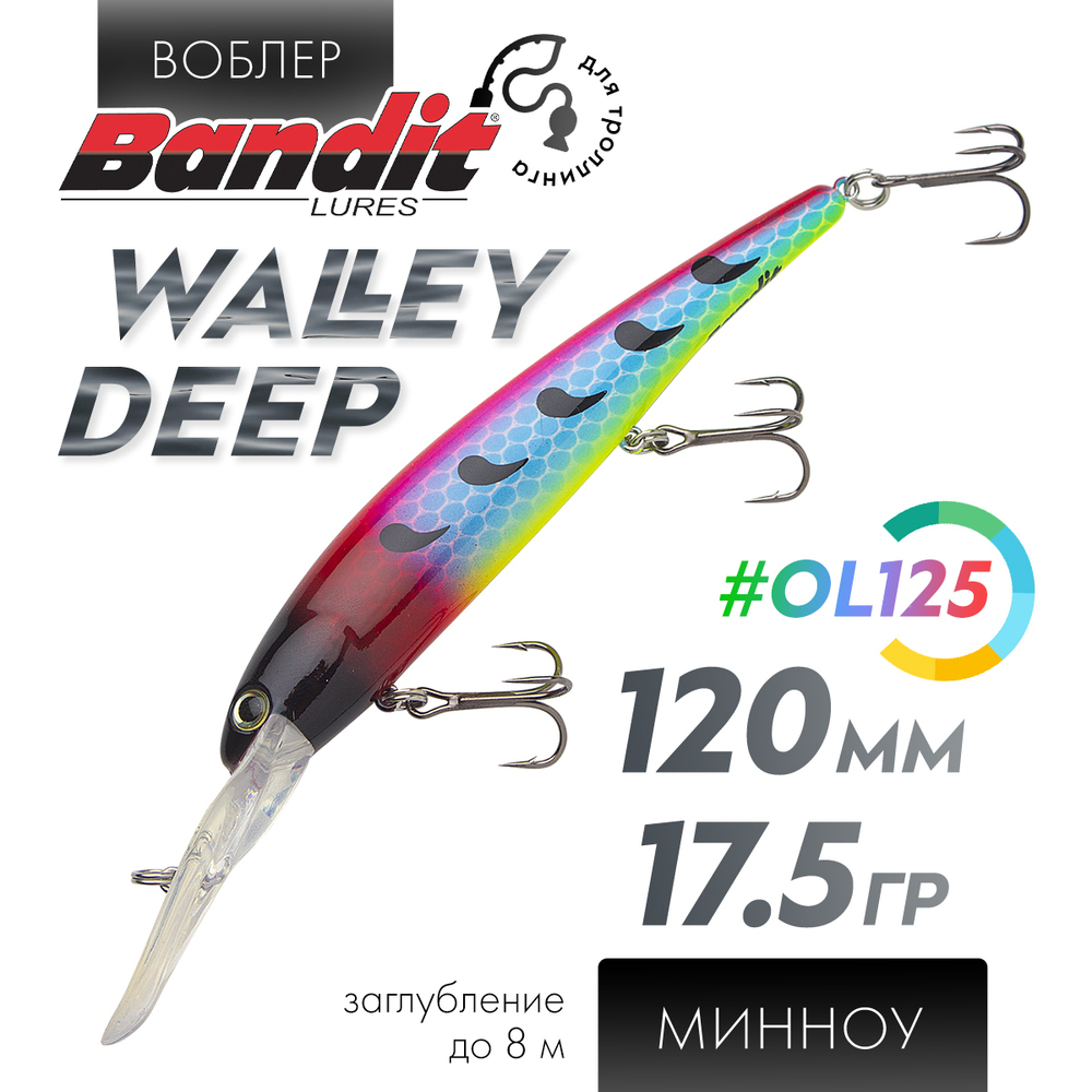 Воблер Bandit Walleye Deep (120мм, 17.5гр)