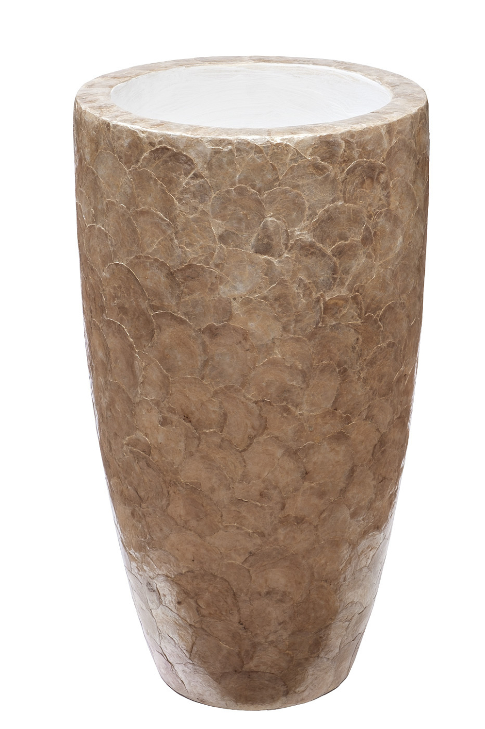 Кашпо для цветов напольное 38x91см Garda Decor перламутровое