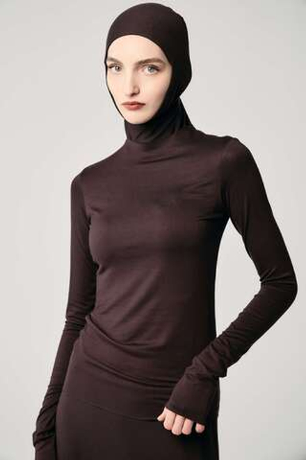 Лонгслив «Силуэт» коричневый