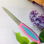 Пилка для ногтей металлическая на блистере «Ультрамарин», цвет ручки микс, цвет пилки серебро,14.5см