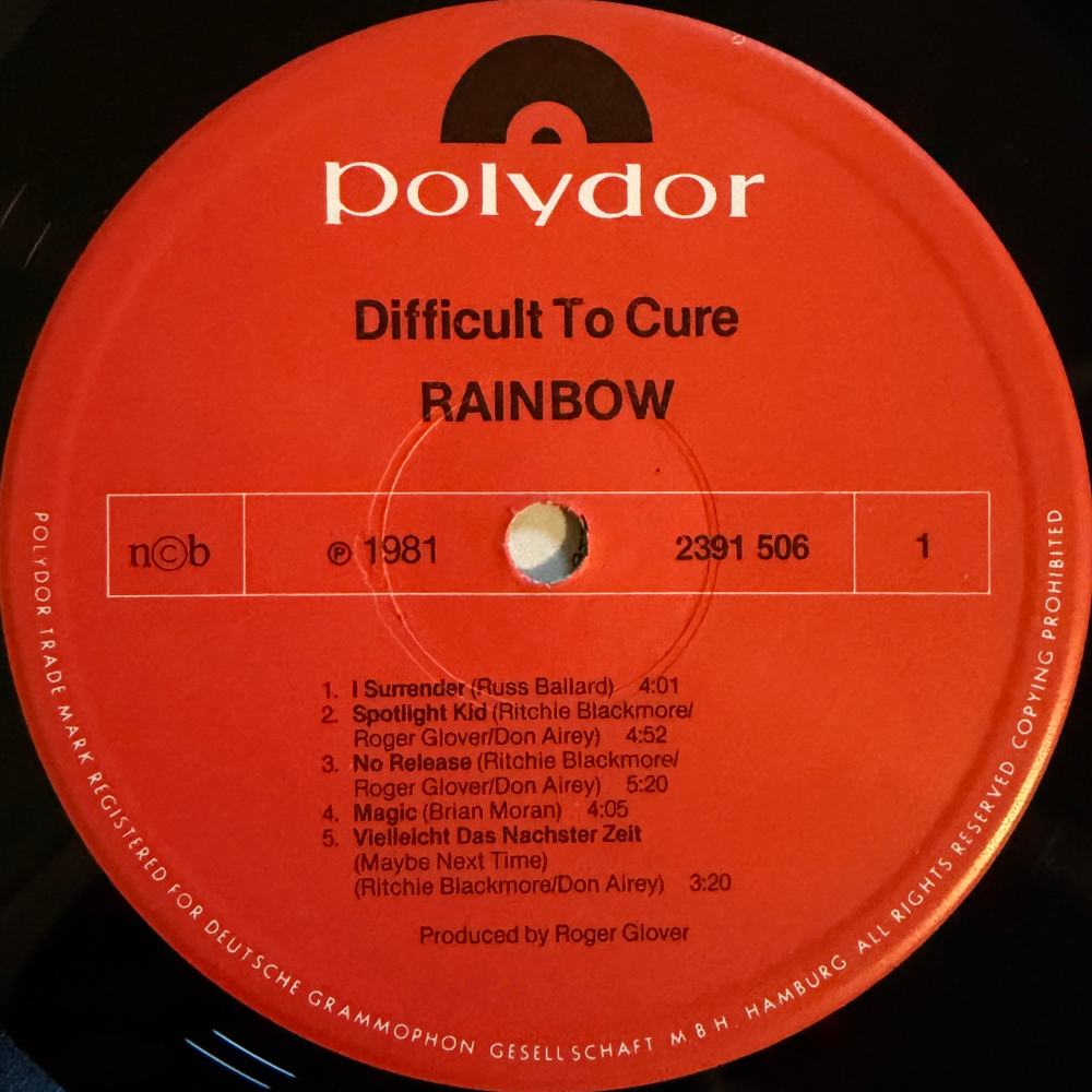 Виниловая пластинка Rainbow - Difficult To Cure LP