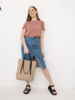 сумка большая через плечо шоппер тканевый