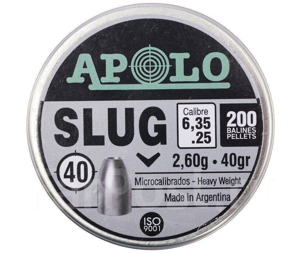 Пули Apolo Slug 6,35 мм, 2,14 г (200 штук)