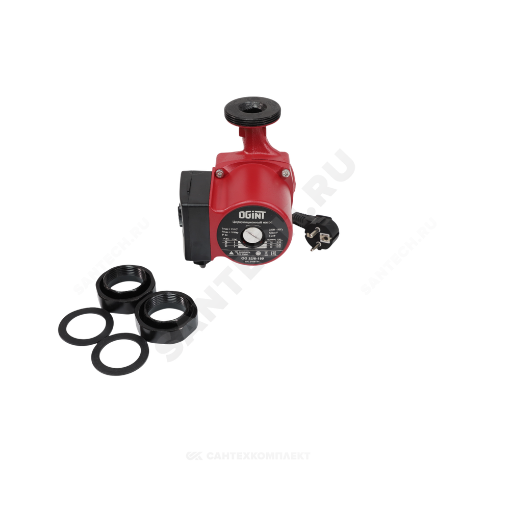 Насос циркуляционный с мокрым ротором OG 32/6-180 PN10 1х220В/50 Гц Ogint