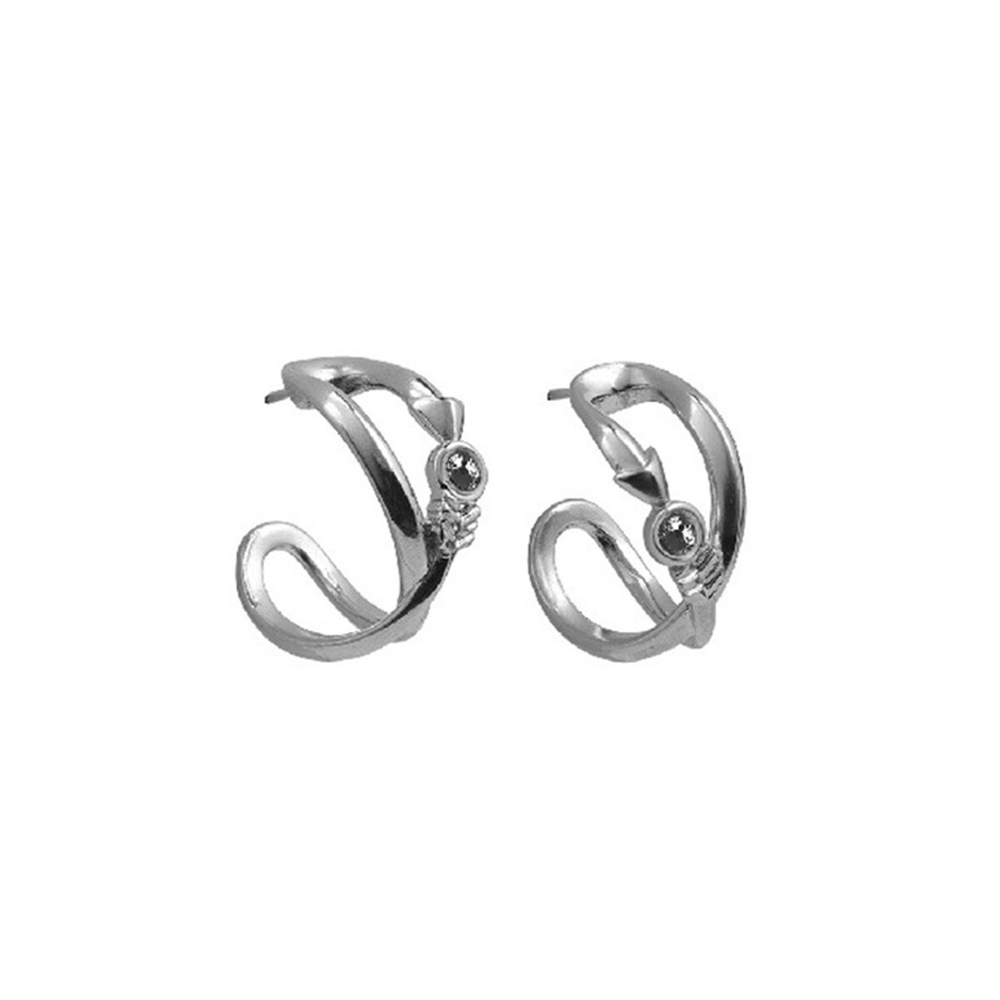 Серьги Ciclon с муранским стеклом и серебряным покрытием Infinito A213604-10