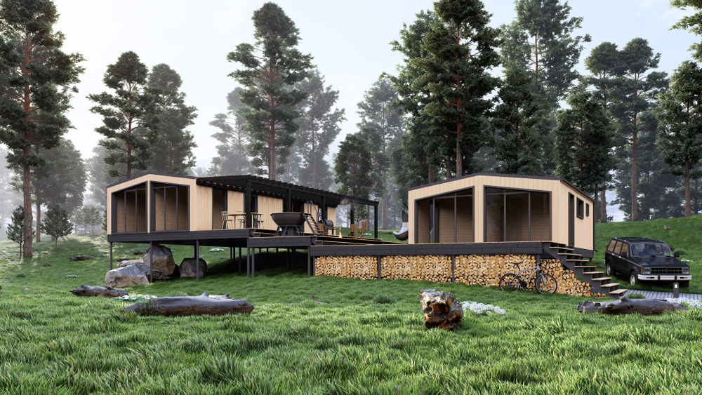 Модульный дом, каркасный