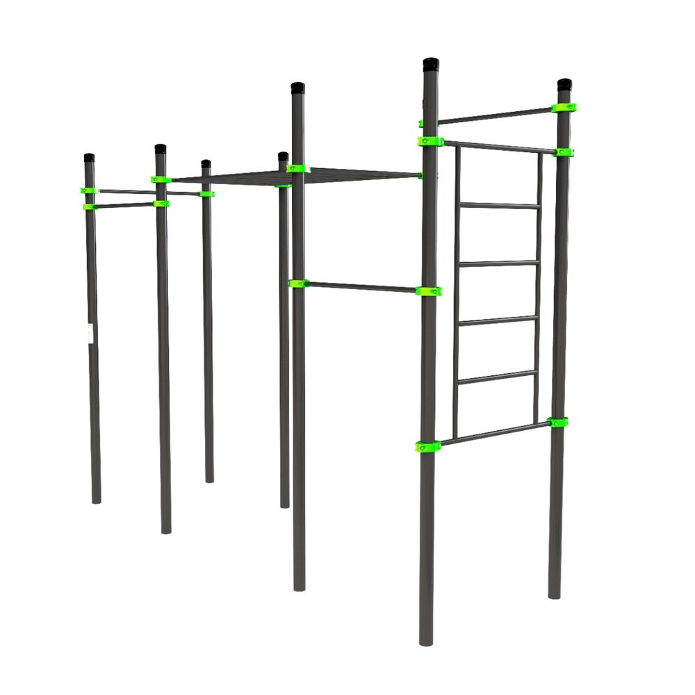 W227 Воркаут (7 перекладин, рукоход классический, шведская стенка) ZAVODSPORTA