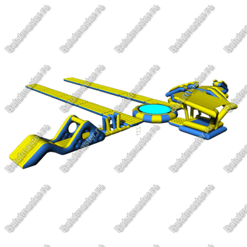 Коммерческий аквапарк на воде «Водный мир» 36×28×3 м