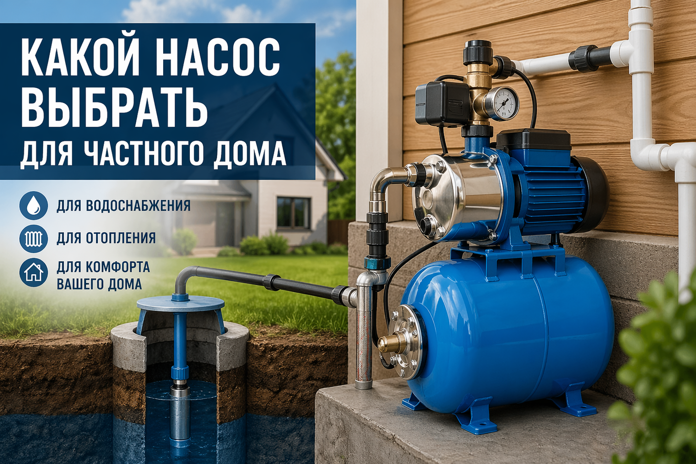 Какой насос выбрать для частного дома — виды, советы и подбор