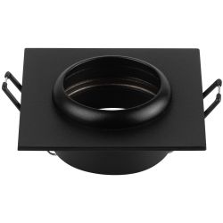 Светильник встраиваемый алюминиевый ЭРА KL110 BK под лампу MR16 GU5.3 черный матовый | Алюминиевые встраиваемые светильники