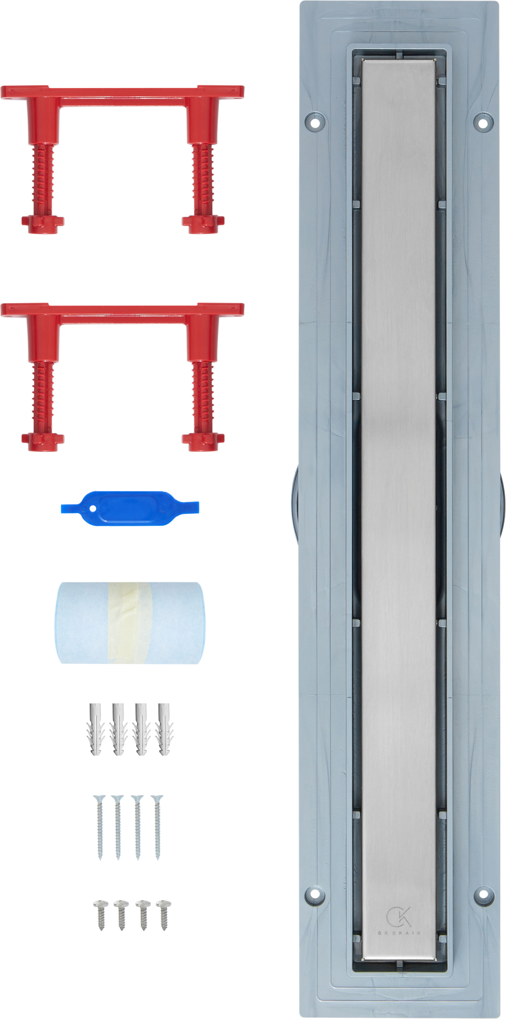 Душевой трап (лоток) CK DRAIN 1105-00155 55 см, решетка хром, с сифоном, под плитку