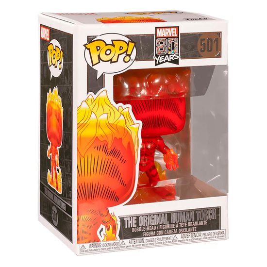 Фигурка Funko POP! Bobble Marvel 80th First Appearance Human Torch (501) 42653 / Фигурка Фанко ПОП! по мотивам вселенной "Марвел", Человек-Факел