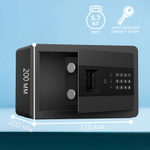 Сейф DELI "AE209" электронный замок + ключ, 310х200х200 мм, 4.7 кг, черный