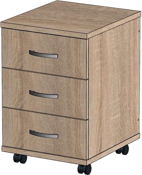 Тумба выкатная Стандарт Про дуб сонома