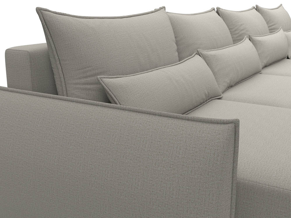 Диван П-образный Лига-051 НПБ Лонг РОГОЖКА Амур 02 бежевый