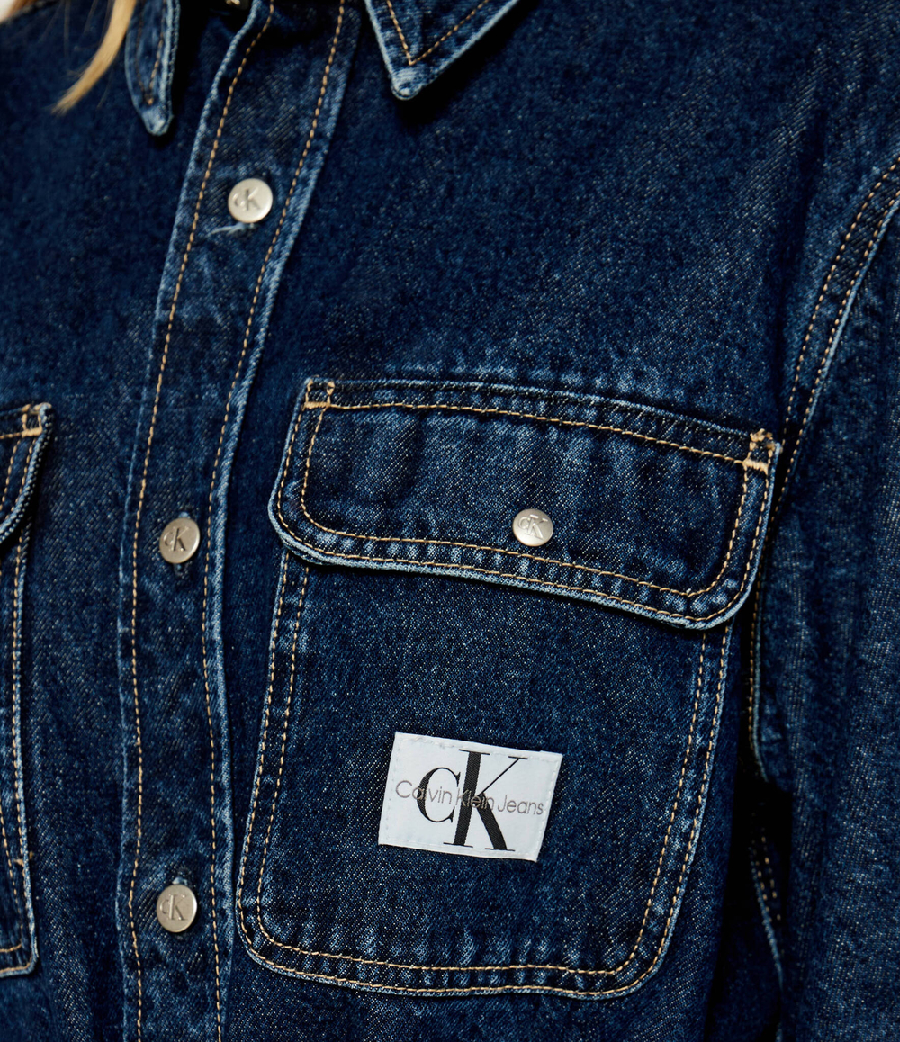 Джинсовое платье с ремешком UTILITY CALVIN KLEIN JEANS - темно-синий(J20J224748)