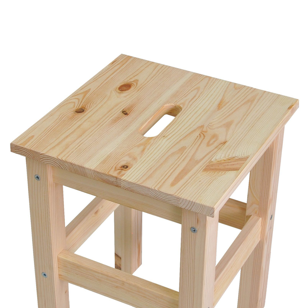 Табурет для кухни, 33х33х45, Ральф, для кухни, деревянный, с ручкой в крышке, массив сосны, Dipriz